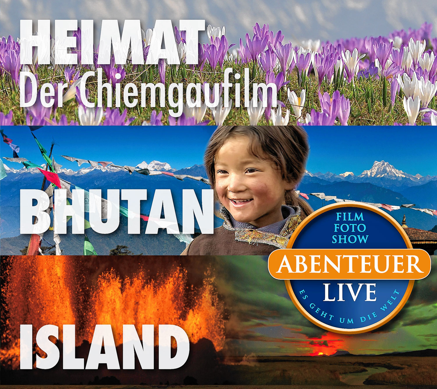 Bhutan, Island und der Chiemgaufilm